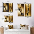 thumbnail image 4 of Designart "Mechanic-Inspired Golden High Heel IV" Fashion Framed Wall Art Set Of 2 - Gold Fashion Framed Wall Art Set Of 2, 4 of 7