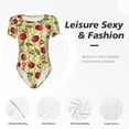 thumbnail image 6 of Naloa Cherries and Ladybirds Women's Short-Sleeved Onesie, One-Piece Swimsuit for Parties, dates, clubs - XX-Large, 6 of 9