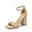 NUDE, variant on Women's Heels for Women Braided Open Toe Ankle Strap High Block Chunky Heel Sandals Party Wedding Dress Pumps Shoes