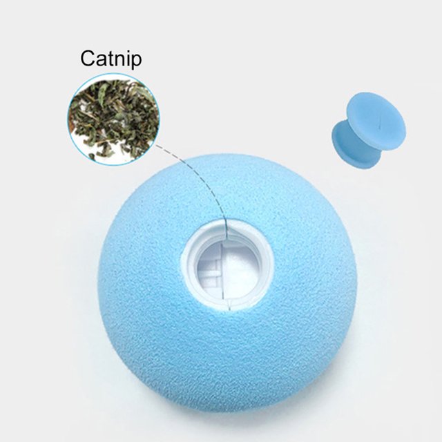 Bolas autofelices de gato eléctrico Bolas rodantes de sonido interesante (sonido de rana) Likrtyny Libre de BPA