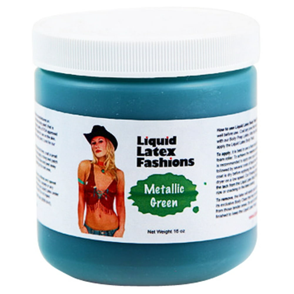 16oz Metallic Green Liquid Latex *Ammonia Free* Body Paint Walmart