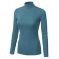 thumbnail image 2 of Doublju Women's Long Sleeve Turtleneck Lightweight Pullover Top Sweater with Plus Size, 2 of 4