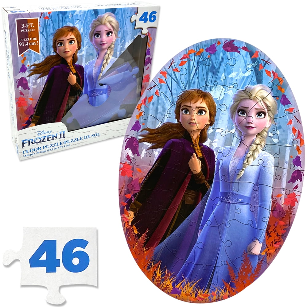 03025 Ravensburger Disney Frozen 2 Four Large Shaped Jigsaw Puzzles Elsa Anna 