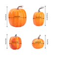 thumbnail image 3 of Thanksgiving Fall Pumpkin Decor，7 Pcs Assorted Sizes Harvest Artificial Pumpkins，for Fall Autumn Halloween Thanksgiving Decorations Outdoor Pumpkin Decorations, 3 of 5