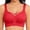 Red, variant on Wireless Bras for Women No Underwire Supportive Mesh Crossover Bra Seamless Push Up Full Coverage Everyday Bralettes