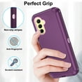thumbnail image 5 of Asuwish Compatible with Samsung Galaxy A35 5G Phone Case Hybrid Rugged Shockproof Hard Protective Drop Proof Full Body Heavy Duty Mobile Cell Cover for A 35 35A A355G Women Men Purple, 5 of 8