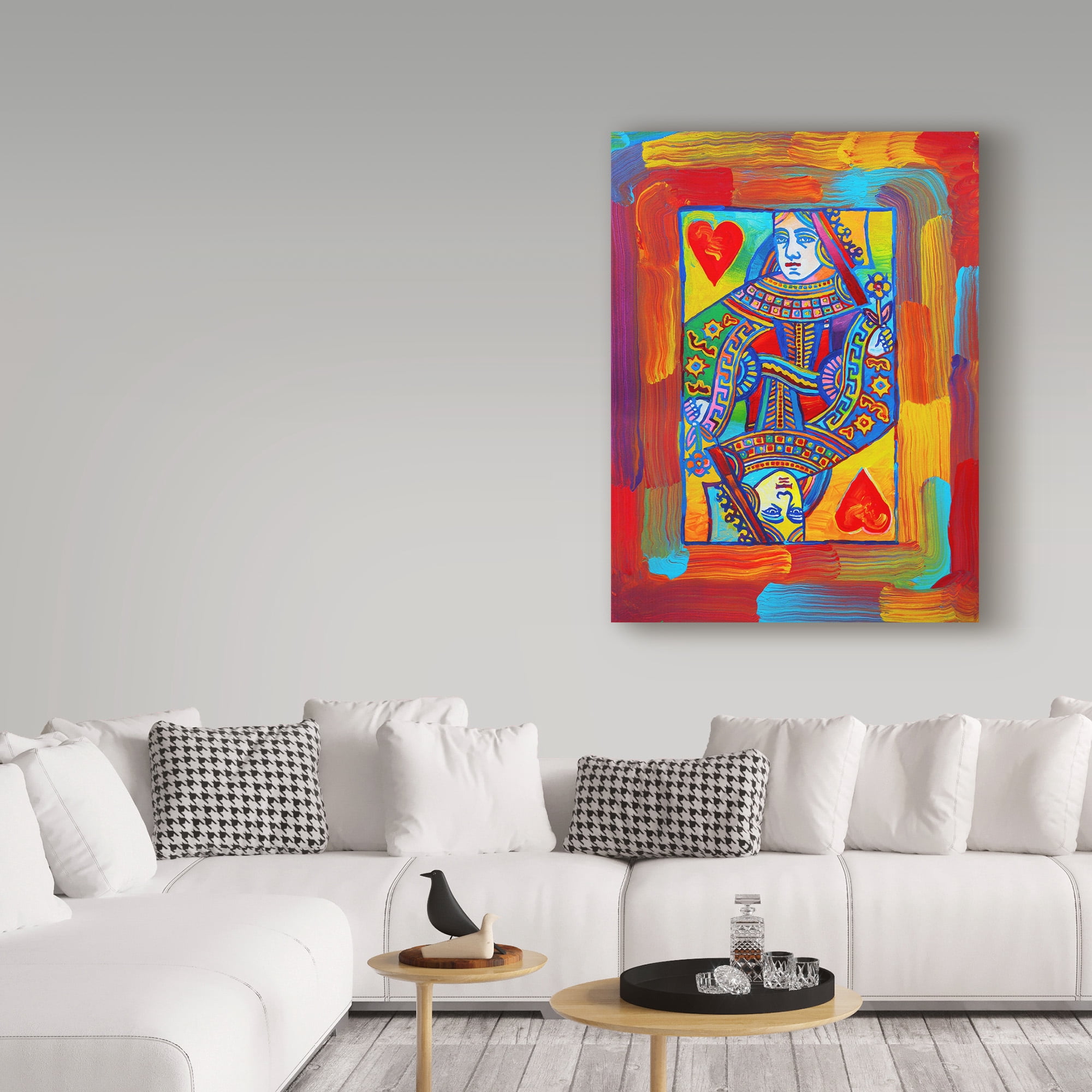 Trademark Fine Art 'Queen Of Hearts Centered' Canvas Art by Howie Green