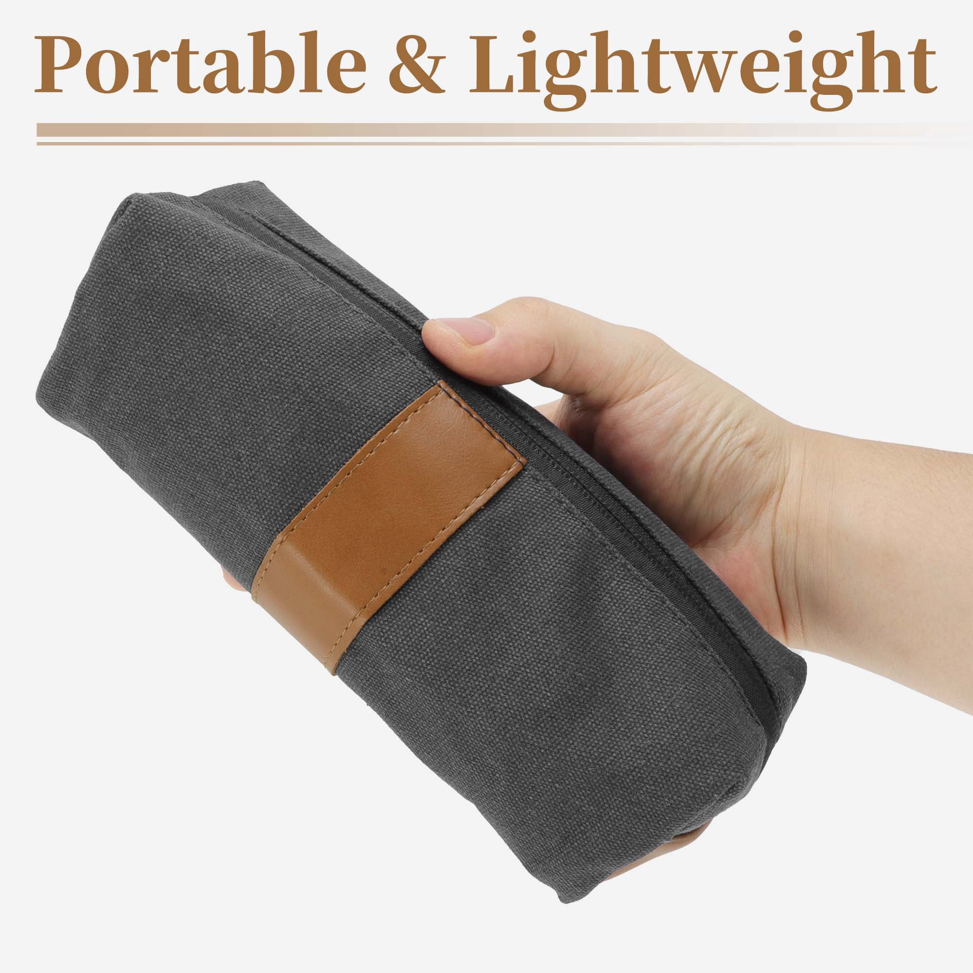 Unique Bargains Oxford Patchwork Style Aesthetic Pen Bag Organizer Gray