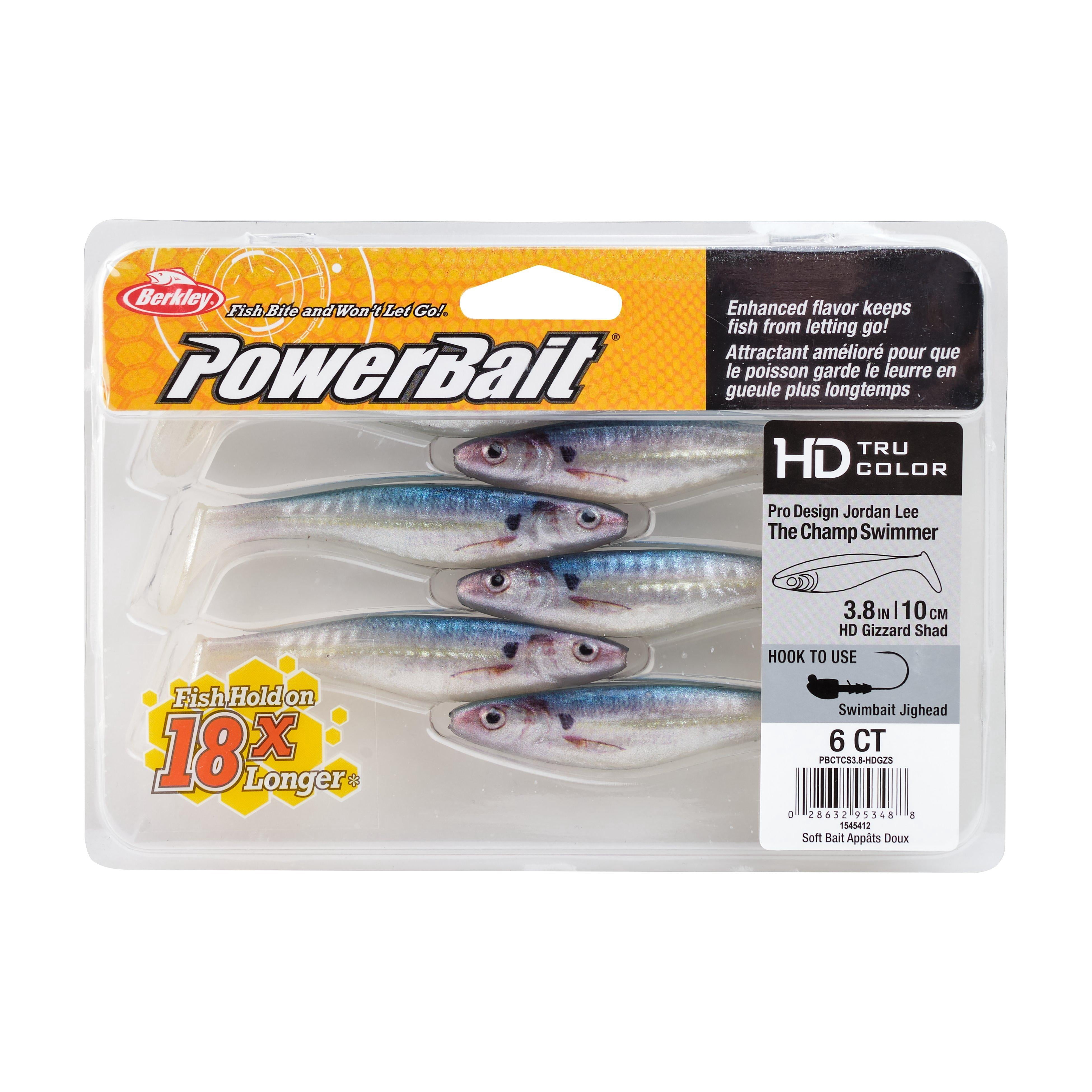 Berkley PowerBait The Champ Swimmer 3.8in HD Gizzard Shad Fishing Bait