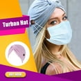 thumbnail image 3 of Couvre-chefs Style Simple Confortable Premium Matériel Assorti Couleurs avec Boutons Élasticité Style Musulman Femmes Bandeaux Femmes Violet, 3 of 6