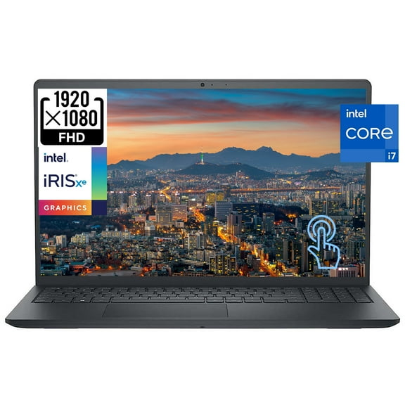 Dell Inspiron 15 3000 Laptop Computer, 15.6" FHD Touchscreen, 13th Gen Intel 10-Core i7-1355U, 16GB RAM, 512GB PCIe SSD, Iris Xe Graphics, Numeric Keypad, Wi-Fi 6, Webcam, HDMI, Black, Windows 11 Home