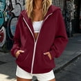 thumbnail image 3 of Oplxuo Zip Up Hoodie Women Oversized 2026 Zip Up Y2K Hoodies Casual Long Sleeve Sweatshirts Fall Spring Track Jackets, 3 of 6