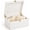 White, variant on Larger Wooden Memory Wedding Boxes With Hinged - Decorative Storage Box With a Hinge For Letter Time Capsule - Wooden Boxes,5.3"*8.6"*11.7" - White