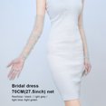 thumbnail image 2 of Sonducket Guantes largos para mujer, decoración de manos con estilo, estilo Simple, elegante, Color sólido, fiesta de noche, banquete, guantes de dedos guantes y mitones Gris claro Sonducket AP012854-04, 2 of 6