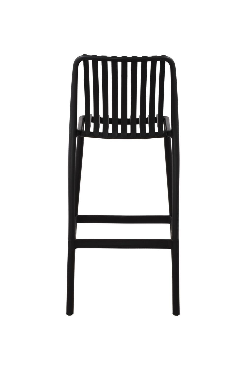 Summer bar chair with arm and stripe Black (4 chairs)