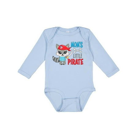 

Inktastic Mom s Little Pirate Cute Raccoon with Sword Gift Baby Boy or Baby Girl Long Sleeve Bodysuit