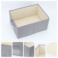 thumbnail image 2 of Unique Bargains Storage Cube Fabric Bin with Handles for Shelves Basket Grey 19*14*9in, 2 of 7