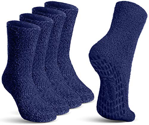 Fuzzy Slipper Gripper Socks 2 Packs - Hospital Socks Pembrook Non Skid/Slip Socks – 