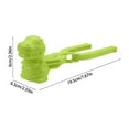thumbnail image 3 of SSNTSY 4pcs Snowball Maker Plastic Winter Snowball Tool Snowball Clip 7.7 inch Snowball Shaper Mold for Outside Games Snow Fight Outdoor Sand Mold, 3 of 8