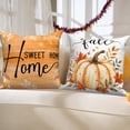 thumbnail image 6 of DaShan Fall Pumpkin Throw Pillow Covers 20x20 Set of 4,Thanksgiving Autumn Pillow Cases for Bedroom Sofa Couch, 6 of 6