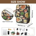 thumbnail image 3 of Haosy Accordion File Organizer Zipper Binder 500 Sheet 6-Tab Expanding File Folder Multi-Pocket 1.2 Inch 3 Ring Noodle Sushi Prawns, 3 of 7