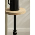 thumbnail image 4 of Kate and Laurel Stratton Round Pedestal Drink Table, 9 x 9 x 22, Hazelnut Brown and Black, Decorative Mini Table for Use as Indoor Plant Stand or Cute Martini Table, 4 of 10