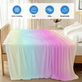 thumbnail image 4 of Teal Pink Ombre Cooling Blanket, Lightweight Breathable Summer Throw Blanket with Double Sided Cold Effect, Modern Abstract Art Aesthetics Picnic Beach Blankets Bed Sheet for Hot Sleepers 50"x60", 4 of 8