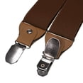 thumbnail image 4 of KAMBERFT Coffee Suspenders for Men 1.4 inch Wide Adjustable Elastic Y-Back Braces with 3 Metal Clips, 4 of 4