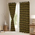 thumbnail image 3 of Feelyou Boho Damask Curtains Pack of 2 (42x84 Each), Gold Life Tree Curtains Blackout, 3 of 6