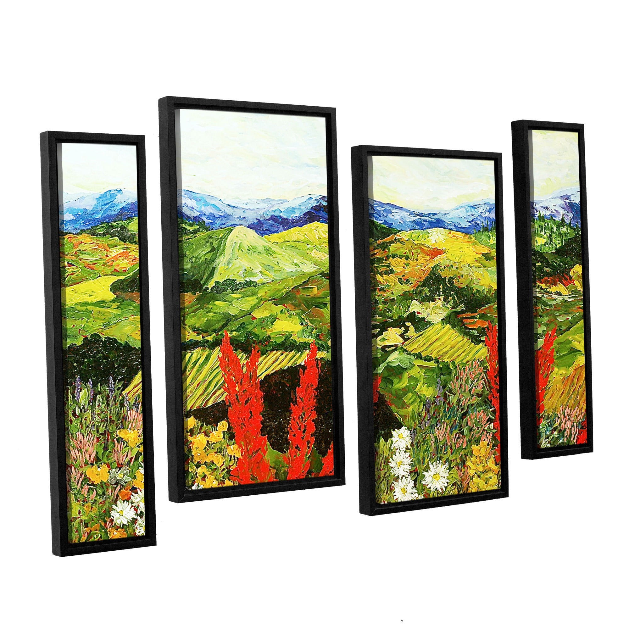 ArtWall Allan Friedlander "One More Step" 4-Piece Floater-framed Canvas Staggered Set