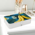 thumbnail image 6 of Banana PU Leather Jewelry Display Organizer Box Display Case Portable Earring Holder with Removable Compartment, 6 of 6
