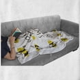 thumbnail image 5 of Cartoon Soft Flannel Fleece Throw Blanket, You're My Honey Typography with Happy Bees and Hearts, Cozy Plush for Indoor and Outdoor Use, 50" x 70", Yellow Dark Brown, by Ambesonne, 5 of 5