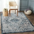 thumbnail image 6 of GlowSol 8'9" x 12'2" Large Area Rug Vintage Medallion Rug Floral Distressed Carpet Low Pile Stain-Resistant Rugs for Living Room Bedroom, Blue, 6 of 6