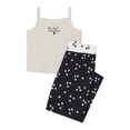 thumbnail image 2 of Wonder Nation Girls Tank, Short Sleeve Top, Sleep Shorts and Sleep Pant Pajama Set, 4-Piece, Sizes 4-18, 2 of 8