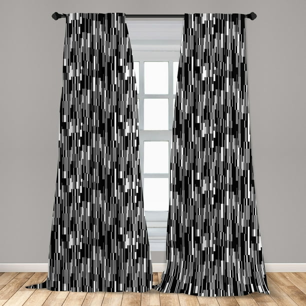 Black And White Curtains 2 Panels Set, Are Patterned Curtains A Good Idea