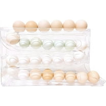4 Tiers Egg Holder for Fridge Space-Saving Egg Dispenser Holder for Refrigerator Auto Rolling Egg Organizer Egg Rack
