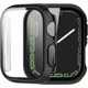 thumbnail image 1 of Screen Protector Compatible with Apple Watch Series 8 7 Case 45mm Hard PC Plating Bumper HD Tempered Glass Cover for iwatch 8 Series 7 Unisex Smartwatch Band Accessories (45mm, Black), 1 of 5