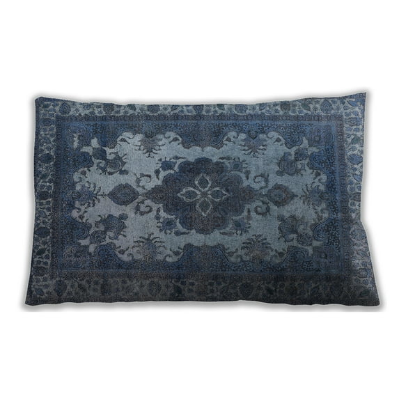Ahgly Company Outdoor Rectangular Mid-Century Modern Lumbar Throw Pillow, 13 inch by 19 inch