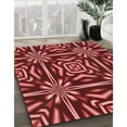 thumbnail image 3 of Ahgly Company Machine Washable Indoor Round Transitional Red Area Rugs, 5' Round, 3 of 7