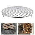 thumbnail image 4 of Mosiee Grille de Barbecue Ronde 27Cm en Acier Inoxydable avec Filet, Charbon Électrique, Gaz, Extérieur, 4 of 9