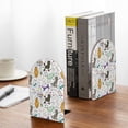 thumbnail image 5 of Lsque Colorful Poodle Dog Printed Wood Bookends,Non-Skid Bookend for Shelves,Heavy Duty Support Bookends,Non-Slip Foam Pads for Office, Home, and Library,1 Pair, 5 of 8