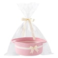 thumbnail image 2 of Small Woven Rope Basket, Empty Gifts Basket with Bag and Ribbons, Cotton Rope Woven Basket with Handles, Cute Handle Organizer Box, Reusable Easter Egg Basket for Party Gift Home Decor, 2 of 8