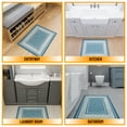 thumbnail image 4 of Ottomanson Border Indoor Doormat 2'3" x 3' - Non Slip Low Pile Area Rug for Entryway, Blue, 4 of 11