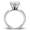 thumbnail image 3 of Wide Band Heavy Big Solitaire 3.5 Carat CZ Womens Stainless Steel Wedding Ring - Size 6, 3 of 5