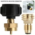 thumbnail image 1 of Adaptateur de Réservoir de Propane Adaptateur de Tuyau de Propane en Laiton Compatible avec Barbecue Réchaud de Camping Chauffage au Propane pour Tous 1 Lb Propane BBQ, 1 of 8