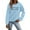 1-Light Blue, variant on Arlun Walking by Faith Tripping Constantly Sweatshirts Womens Christian Religious Funny Graphic Long Sleeve Crew Neck Pullover Tops Fashion Letter Print Basic Casual Outfits 2-White XL
