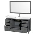 thumbnail image 6 of Wyndham Collection WCS141460SLGC2UNSM58 Sheffield 60" Free Standing Single Basin Vanity, 6 of 7