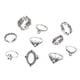 thumbnail image 2 of Anillos para mujer, regalos para mujer, anillos apilables de cristal vintage bohemios para mujer, conjunto de anillos para los nudillos, anillo para mujer, 2 of 4
