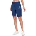 thumbnail image 2 of Little Donkey Andy Women's 9 Inches Shorts for Hiking Golf Travel Lightweight Quick Dry Stretch Blue L, 2 of 7