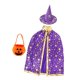 thumbnail image 4 of Conjunto de disfraz de Halloween con capa de mago para presentaciones en , regalos para fiestas y festivales Púrpura, 4 of 8